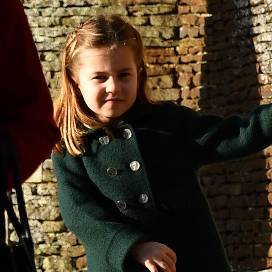 Princess Charlotte looks so cute in Amaia green coat on Christmas Day