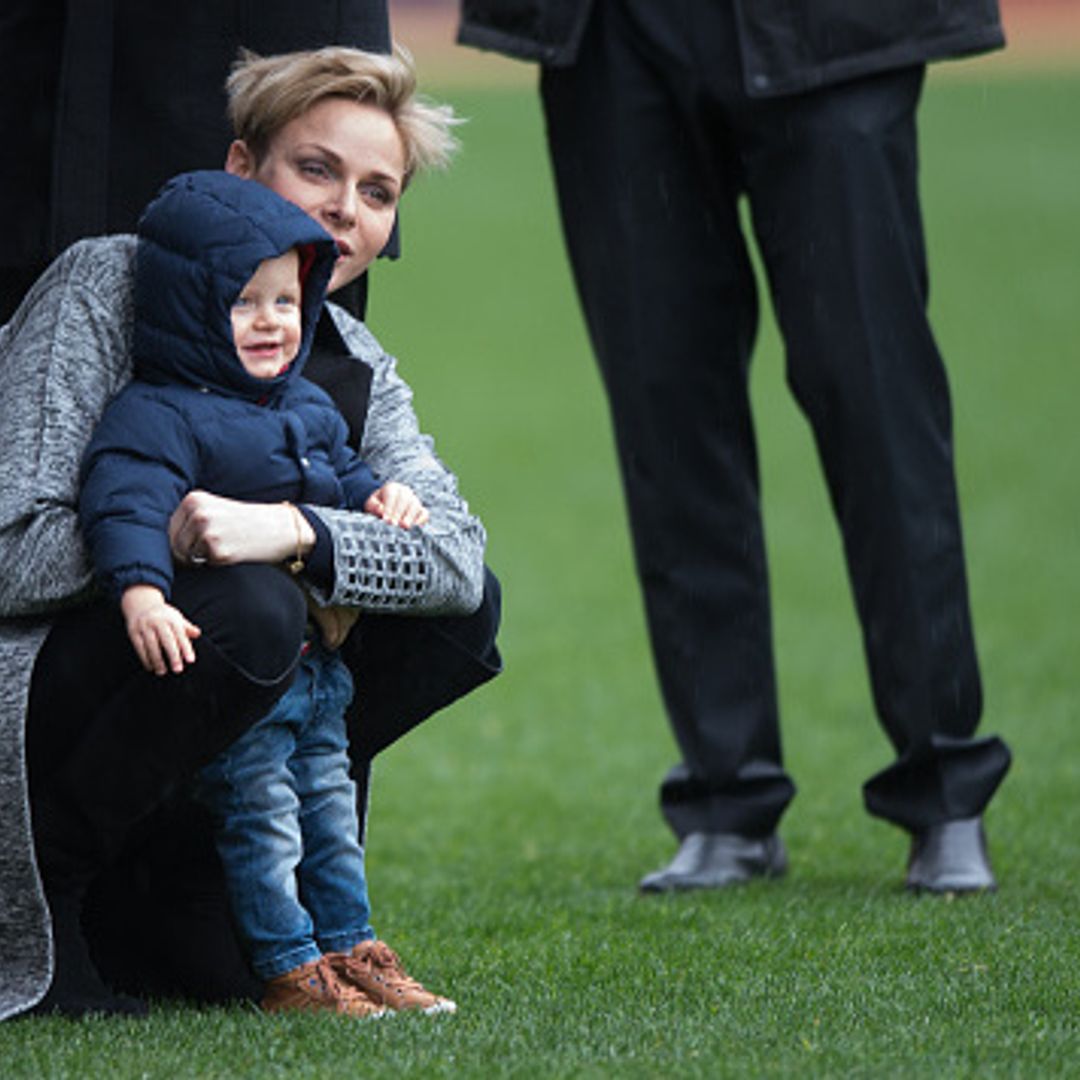 Princess Charlene and Prince Jacques bond at rugby game in Monaco