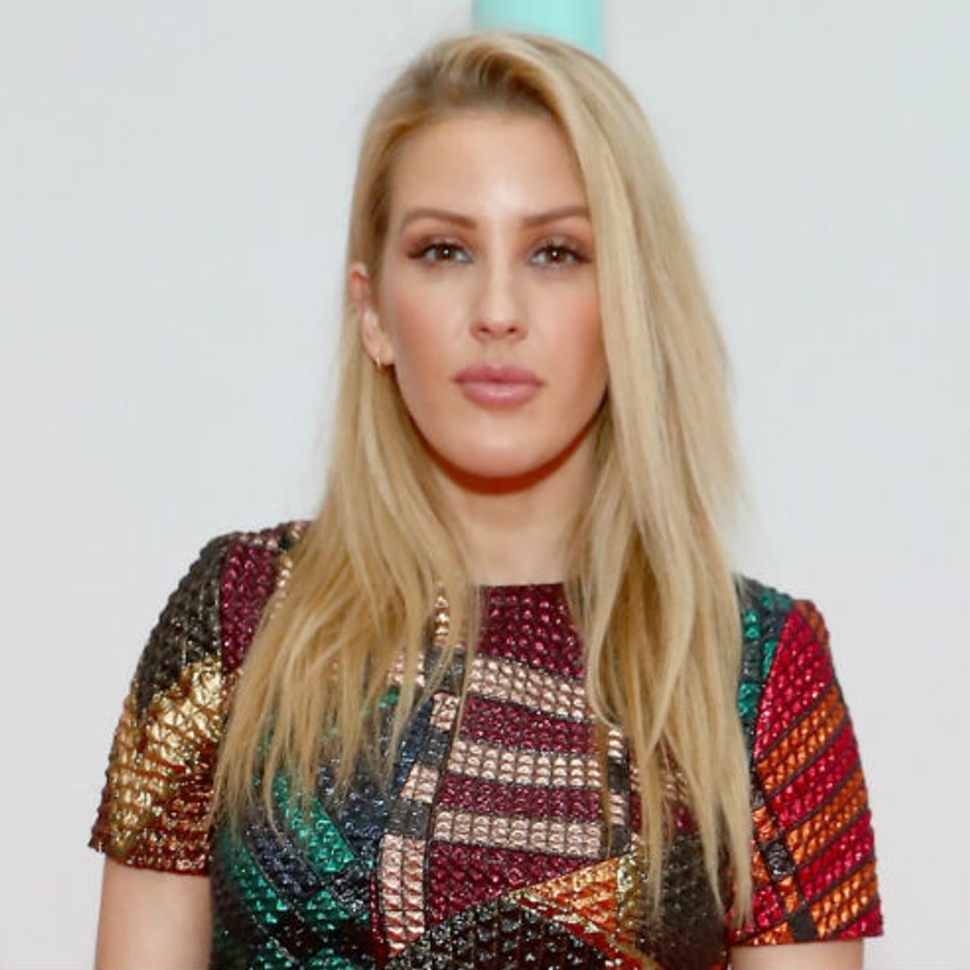Ellie Goulding wows in metallic mini dress at a Burberry party in New York