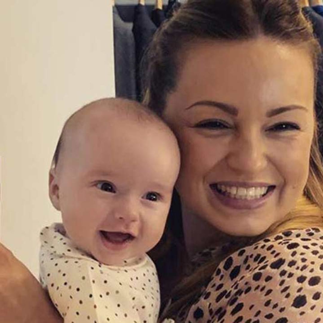 Ola Jordan looks pretty in pink for special photo with daughter Ella