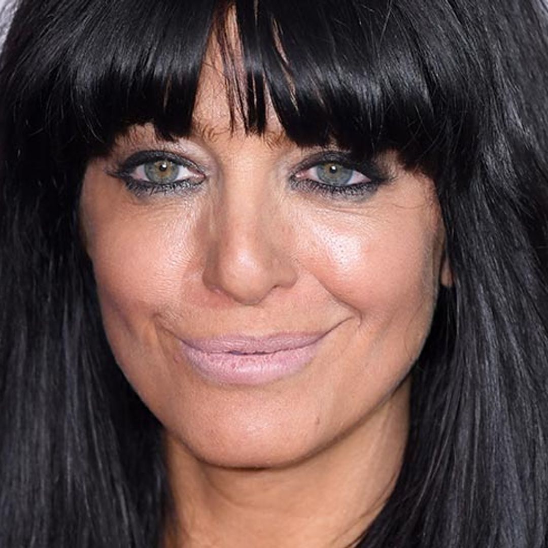 Claudia Winkleman's blue glitter suit is the perfect Christmas Eve outfit