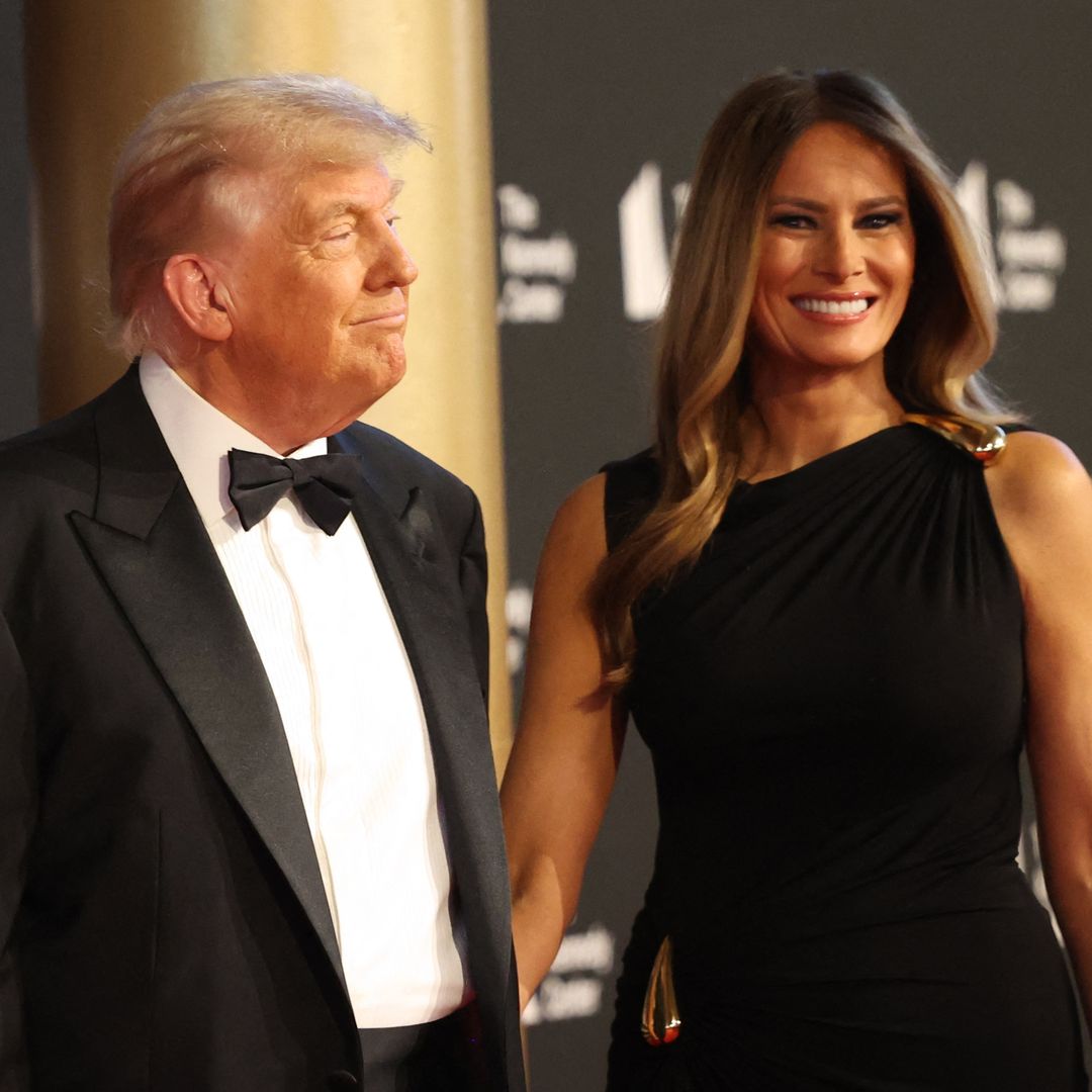 Melania Trump makes rare red carpet appearance with husband Donald