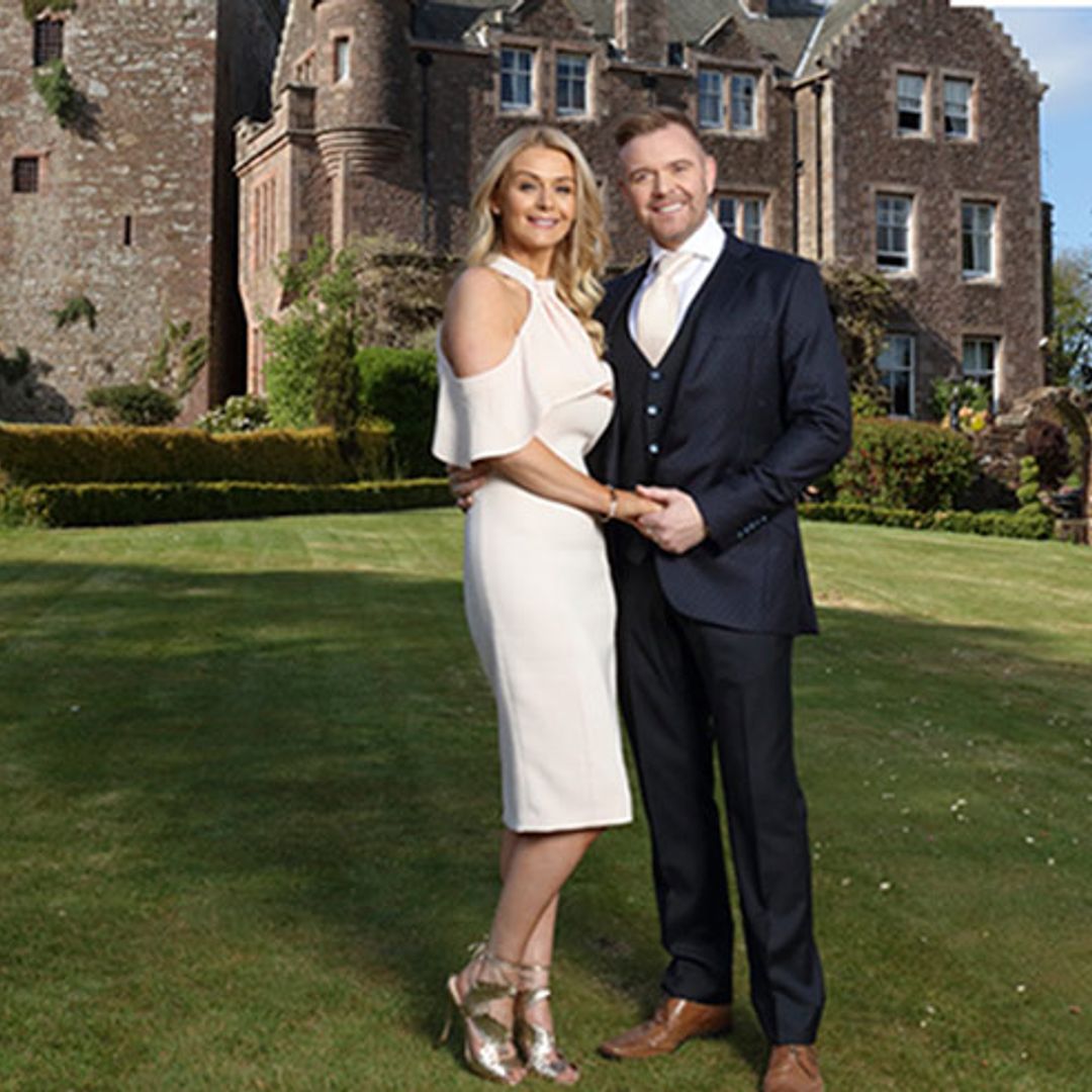 Exclusive! Darren Day and wife Stephanie Dooley renew their wedding vows in romantic castle ceremony