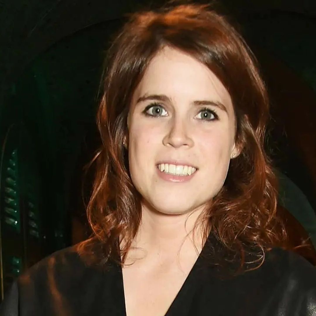 Princess Eugenie's fringed black gown is a thing of beauty
