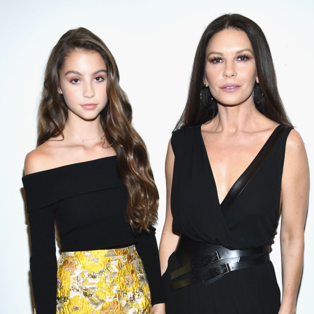 Catherine Zeta-Jones' daughter Carys is pictured in tears during emotional end of an era