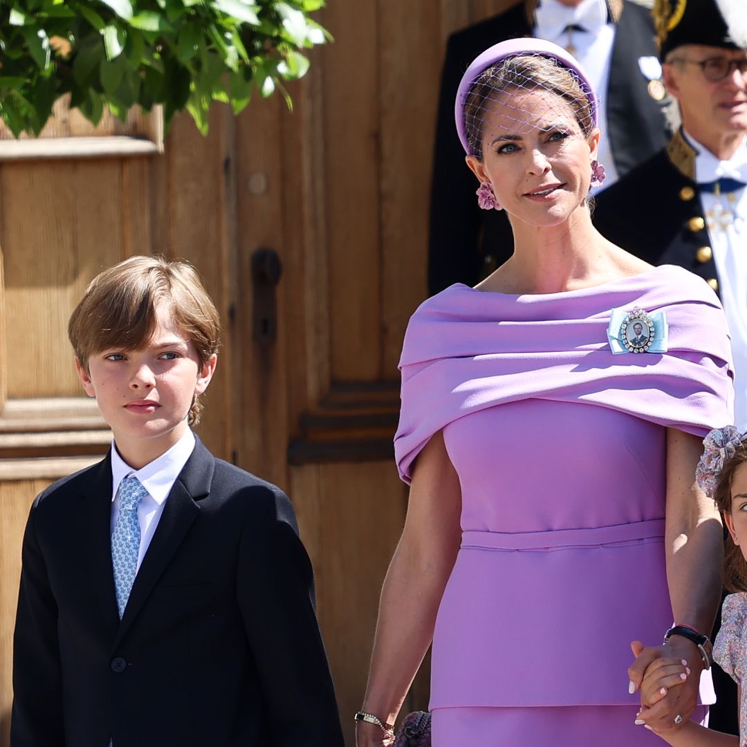 Princess Madeleine's son Prince Nicolas enjoys fall day with family dog