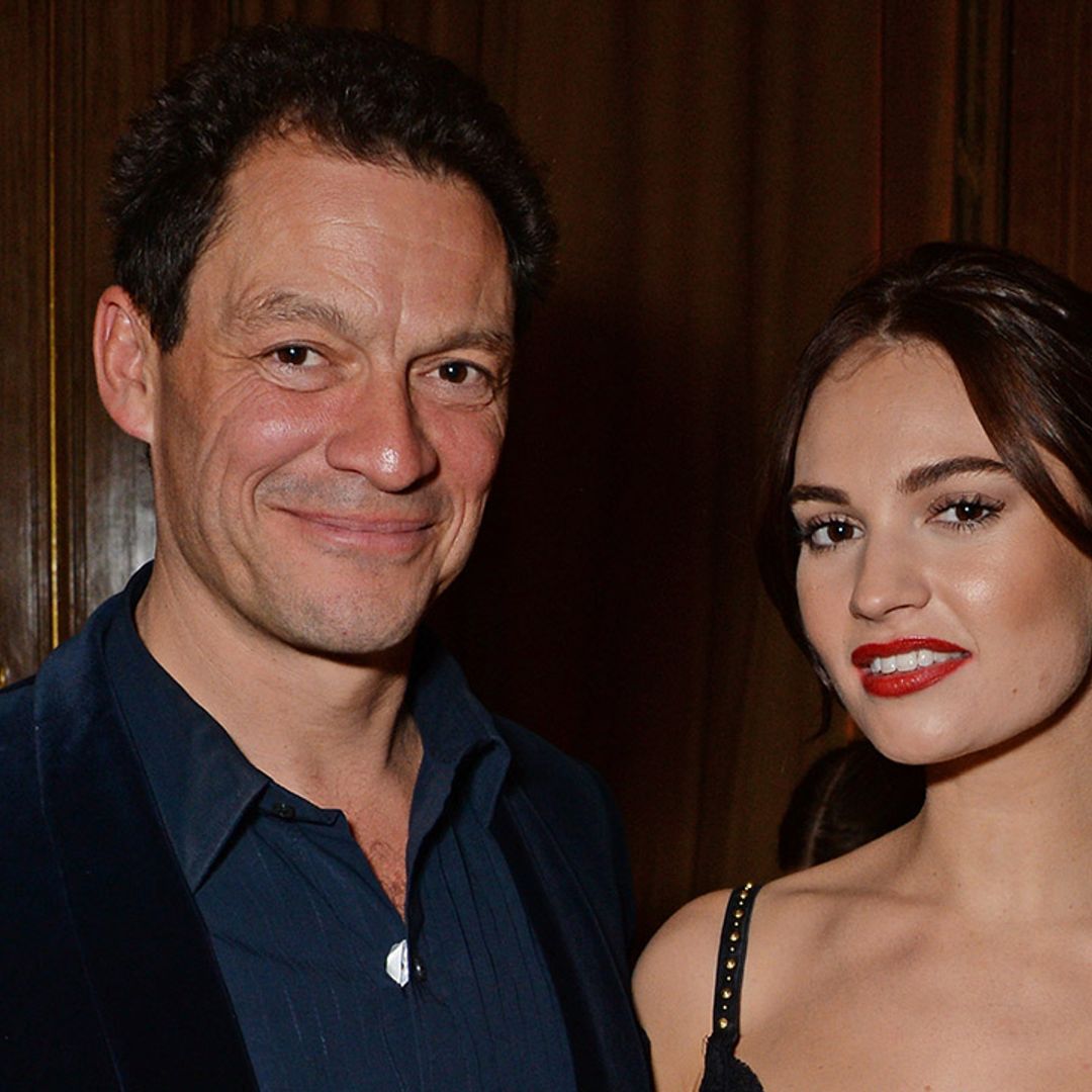 Lily James and married co-star Dominic West caught kissing on holiday in Rome