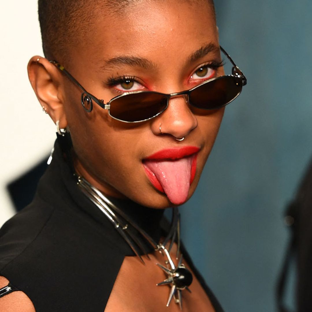 Willow Smith rocks show-stealing cut-out top and edgy leather trousers