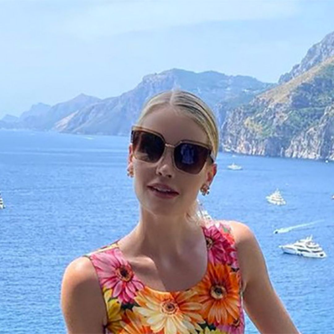Lady Kitty Spencer defines holiday elegance in a floral Dolce & Gabbana dress in Positano