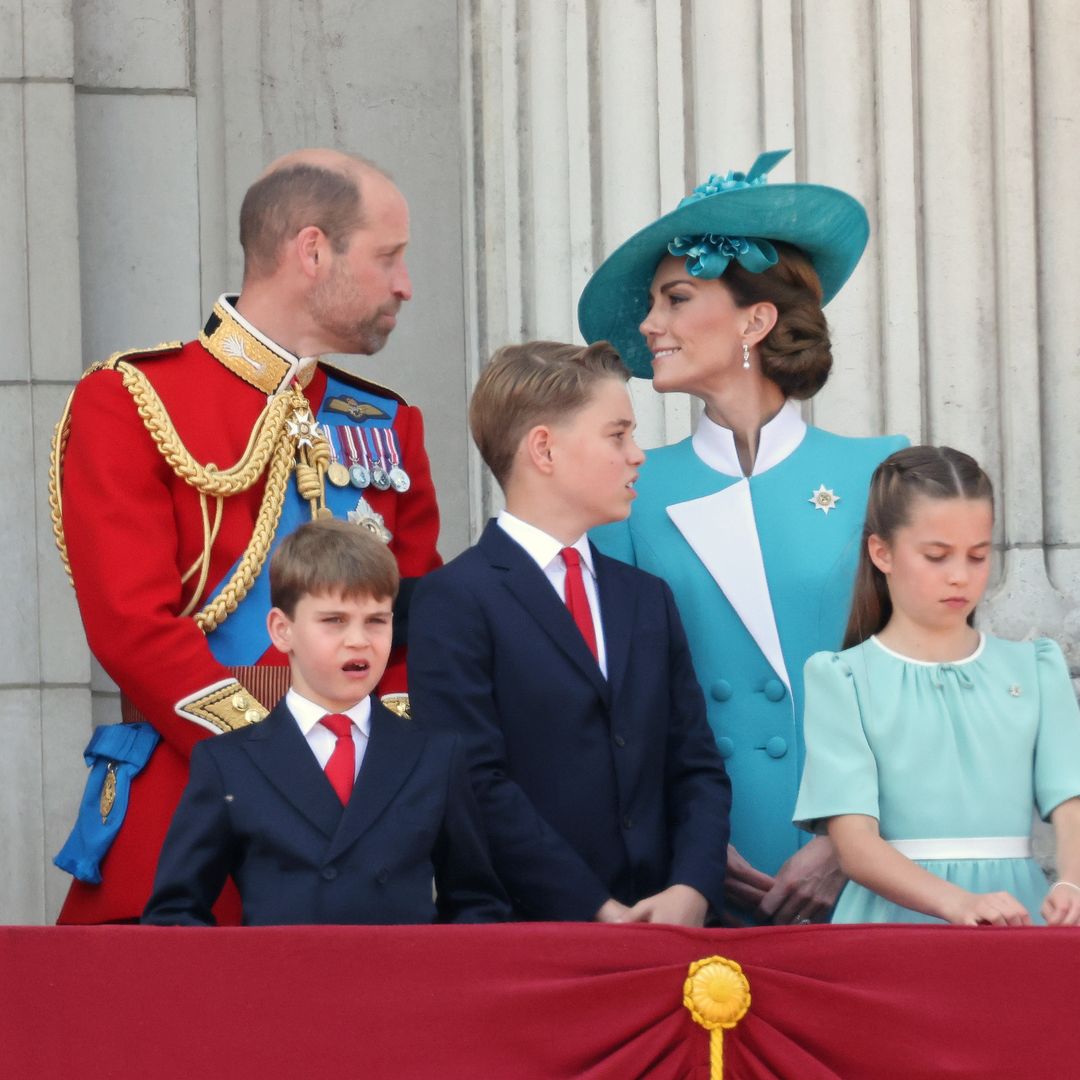 Who looked after George, Charlotte, and Louis during William and Kate's absence for Trooping the Colour 2025?
