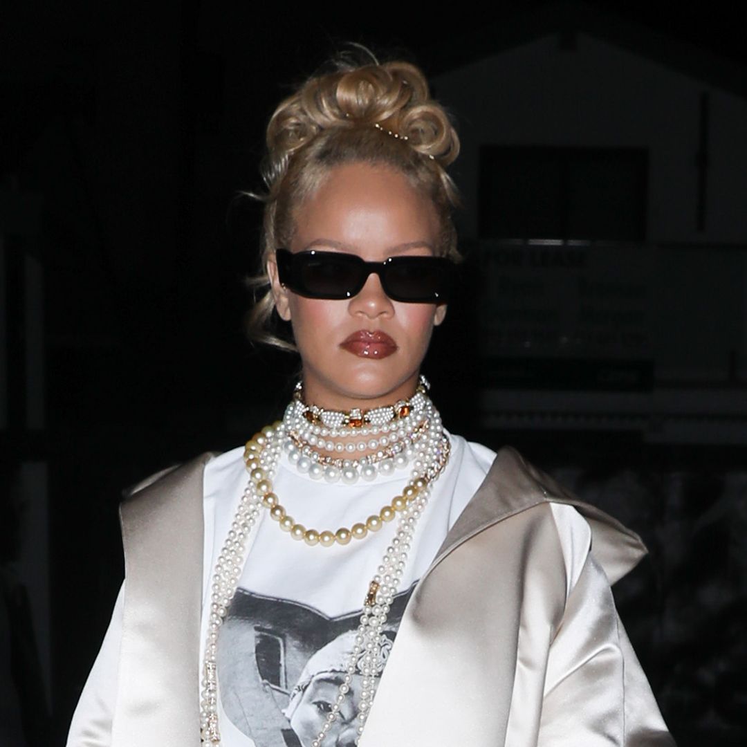 Rihanna looks unrecognizable as she drips in pearls and debuts punky blonde hair