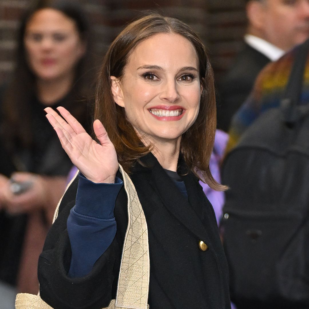 Natalie Portman just put burgundy flare trousers on the fashion map