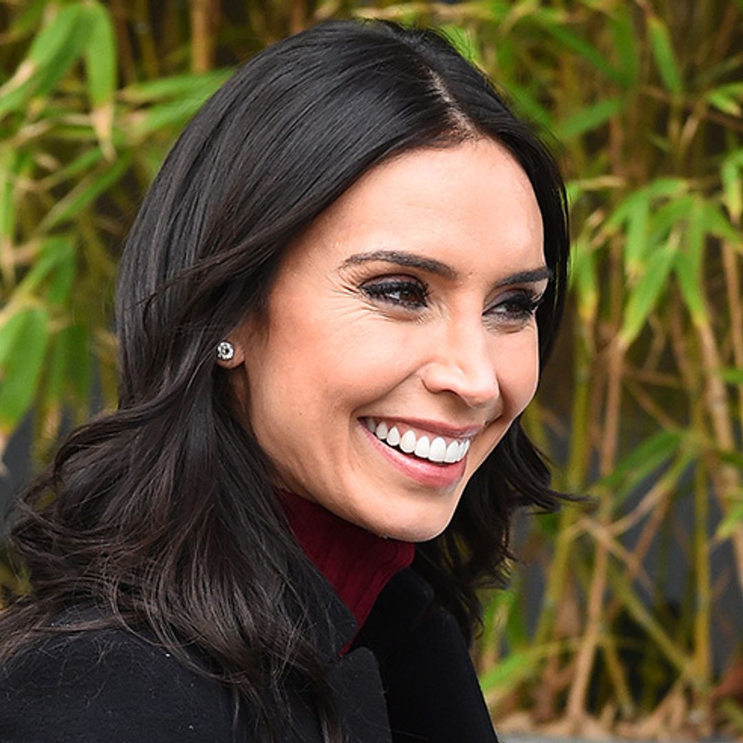 Wow - what a dress! Christine Lampard stuns on Loose Women in mixed printed number