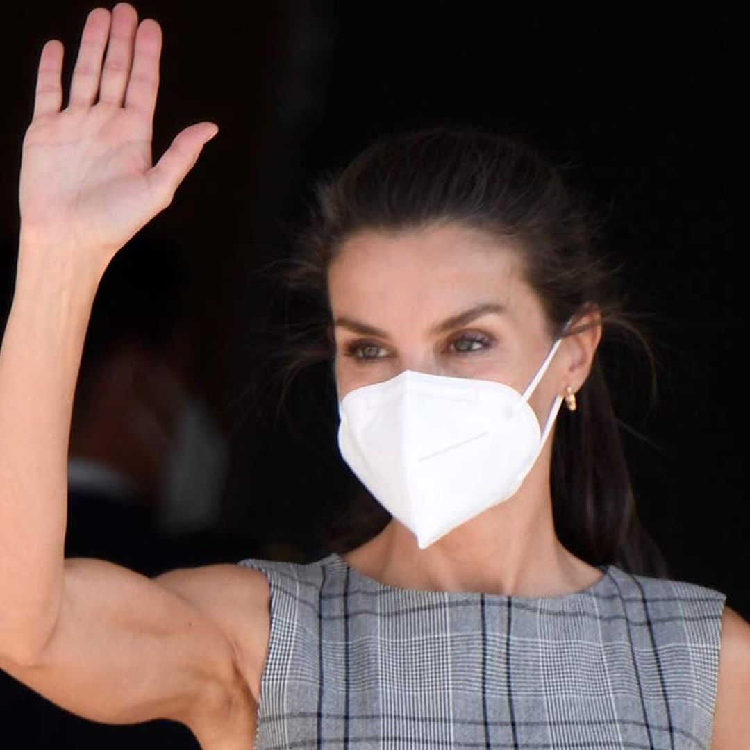 Queen Letizia reveals gym-honed arms in stunning recycled Zara top