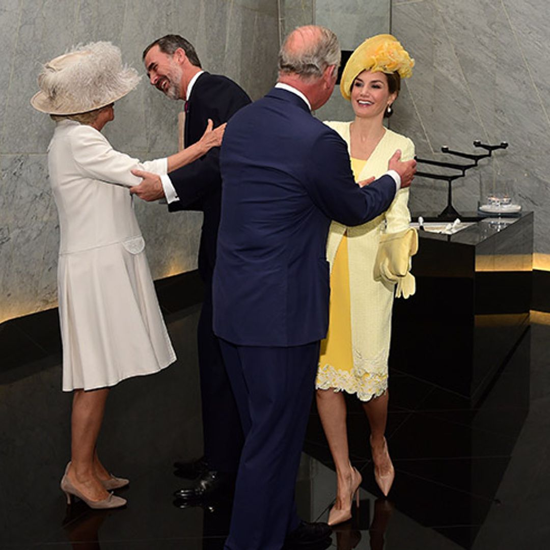 Prince Charles and Camilla welcome King Felipe and Queen Letizia during royal visit