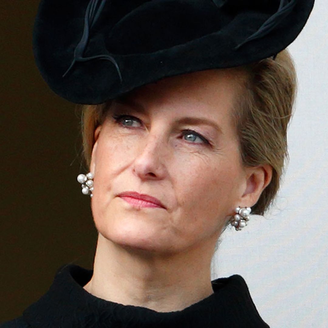 Sophie Wessex arrives at the Queen's funeral in the most unique outfit with striking detail