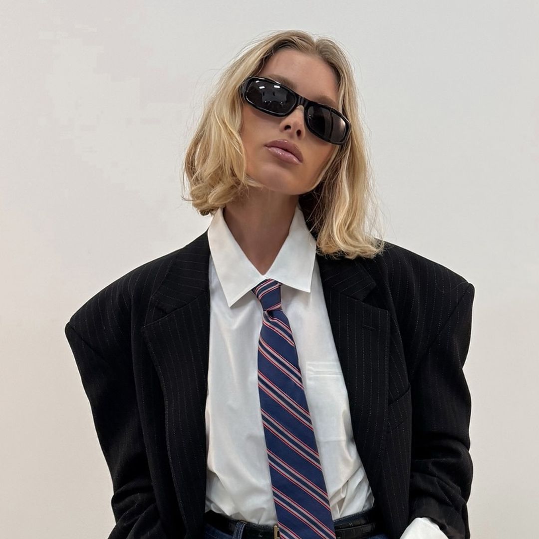 Elsa Hosk's latest look proves neckties are AW24's most notable new accessory trend