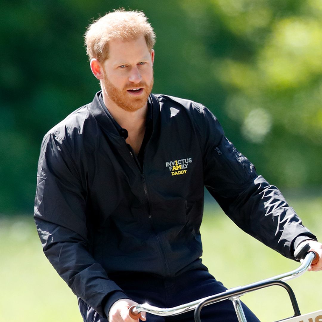 Prince Harry uses huge driveway as cycle track with son Archie in sweet family clip