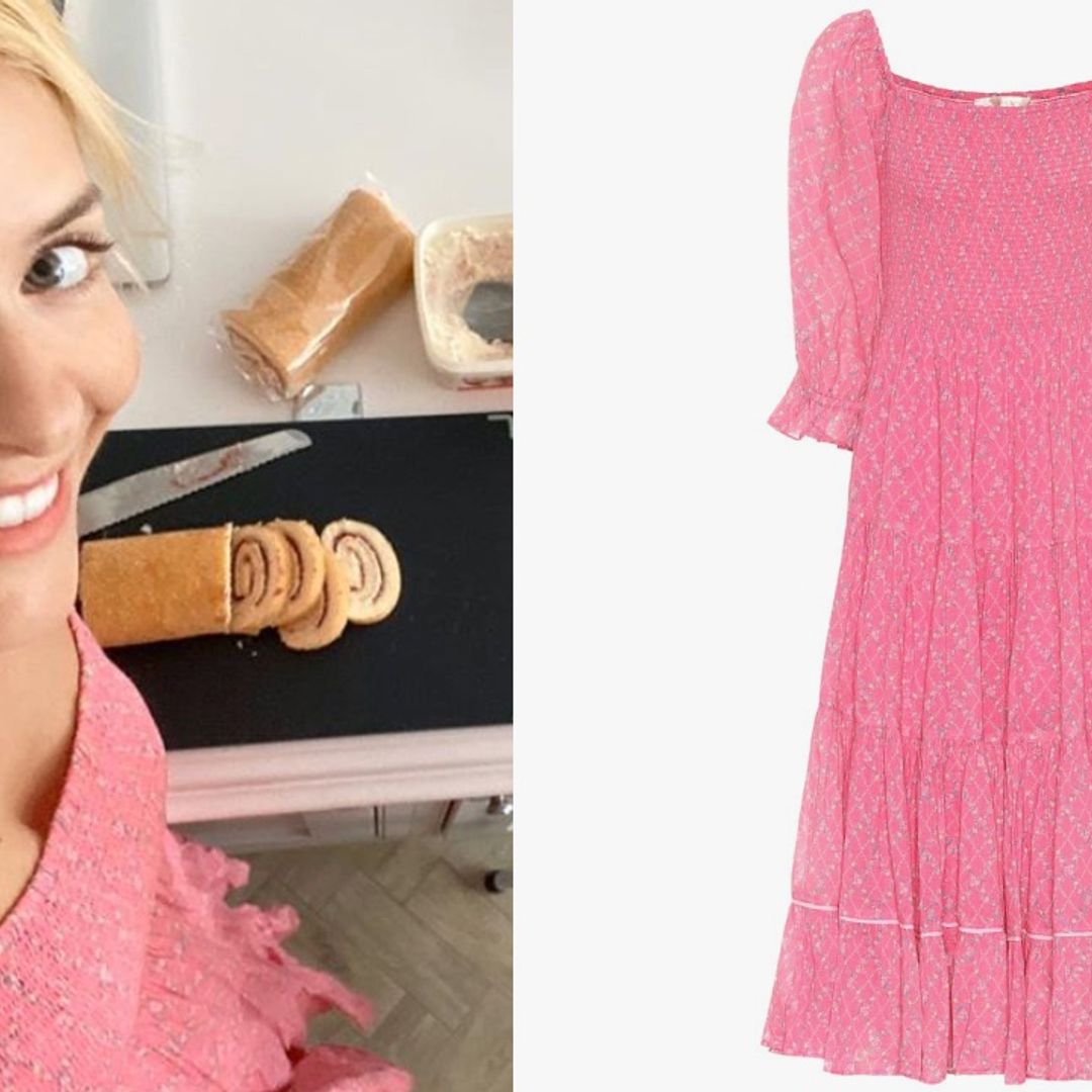 Holly Willoughby's floaty pink beach dress brings the sunshine at home