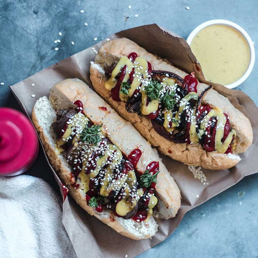 This recipe for loaded Vegan hot dogs is the ultimate Vegan fast food delight