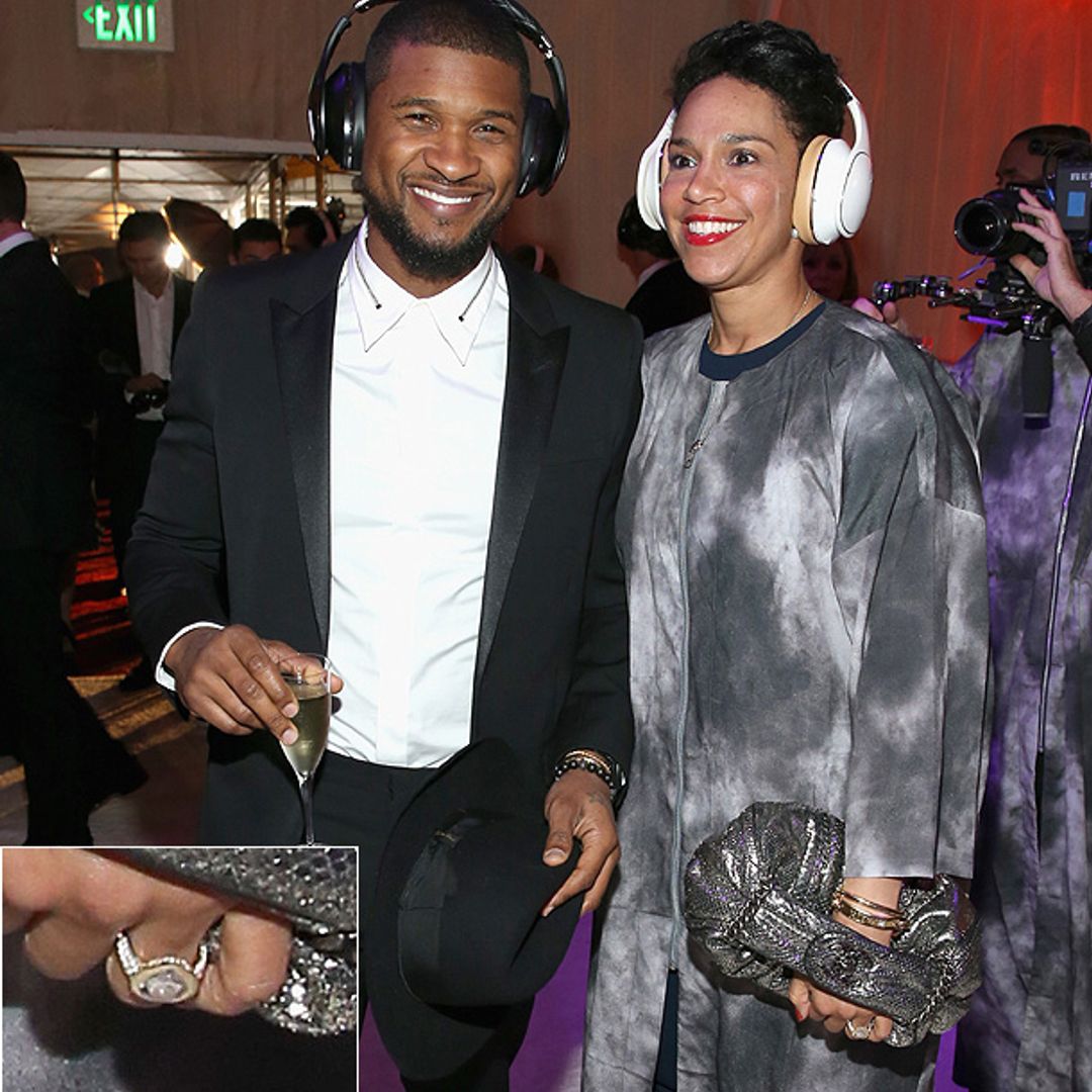 Usher engaged: first look at the dazzling ring he gave fiancée Grace Miguel