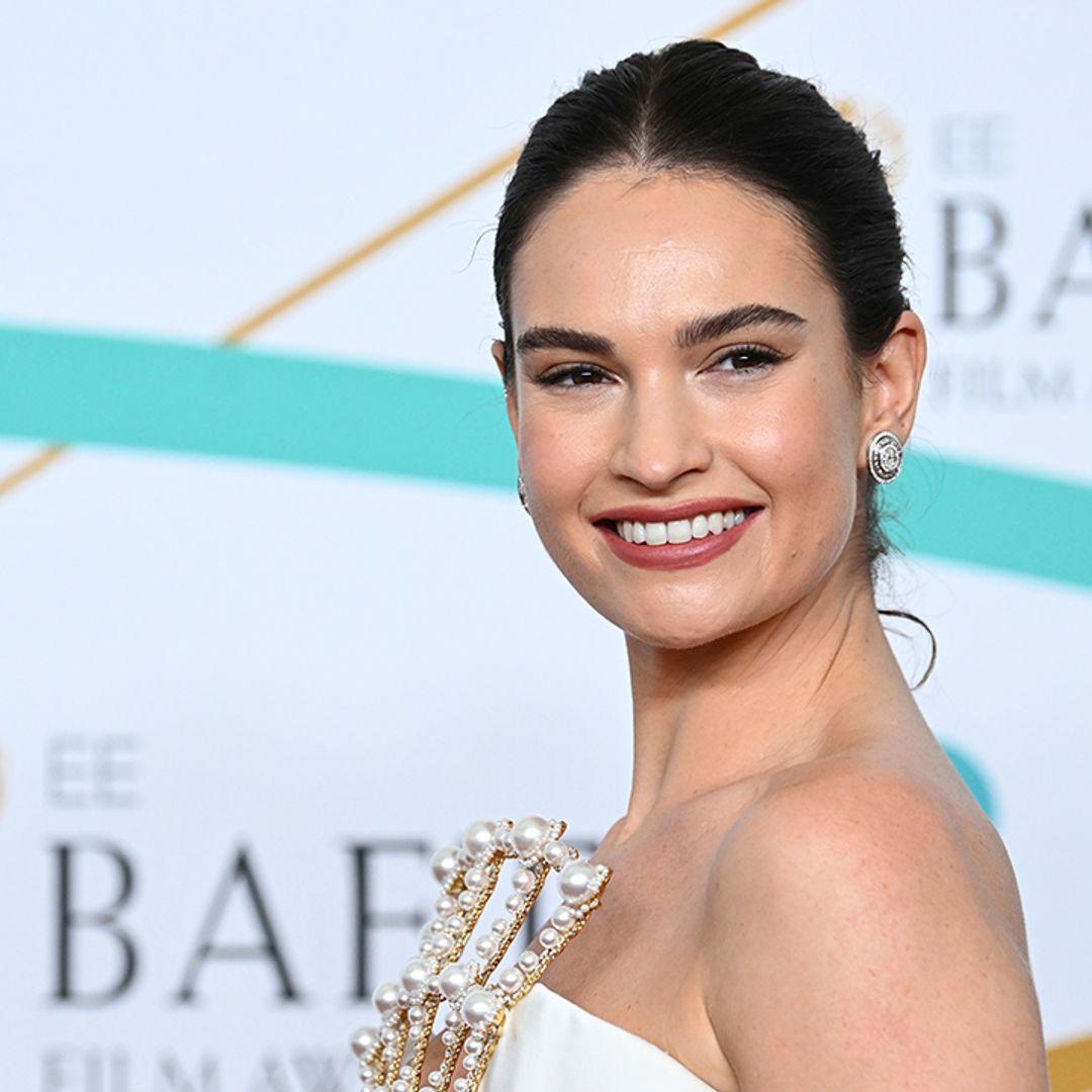 Lily James stuns in daring cut-out gown after unexpected reunion with ex Matt Smith
