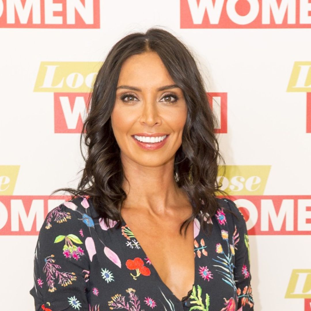 Christine Lampard's rainbow floral dress is SO flattering