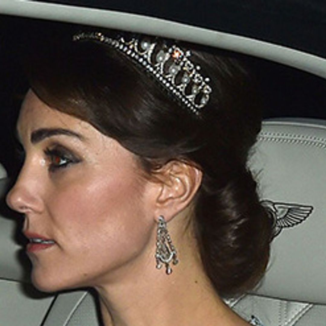 Kate Middleton wears one of Princess Diana's favorite tiaras to Buckingham Palace holiday party