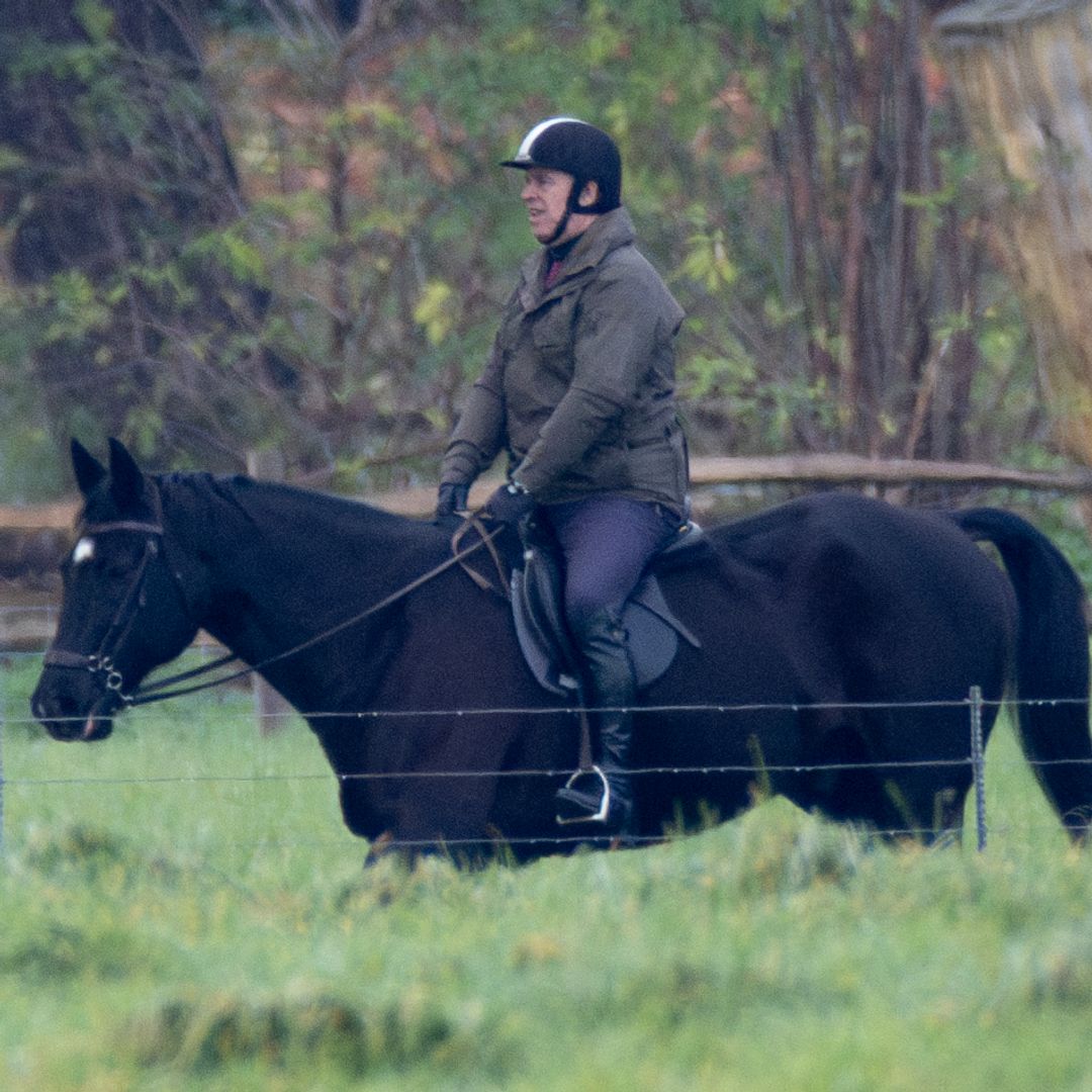 Prince Andrew teaches granddaughter Sienna to horse ride on Windsor estate