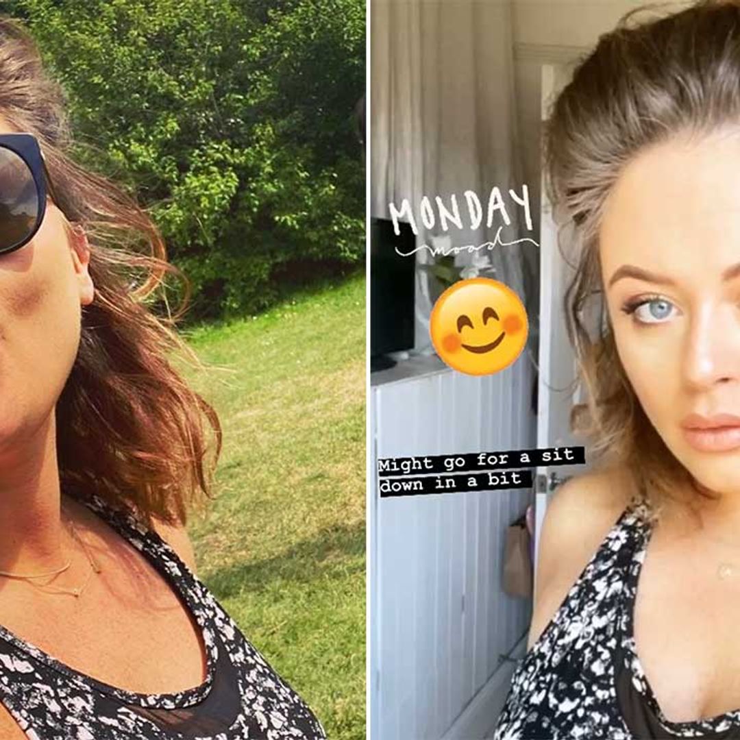 Emily Atack rocks new gym gear as she returns to workout mode during lockdown