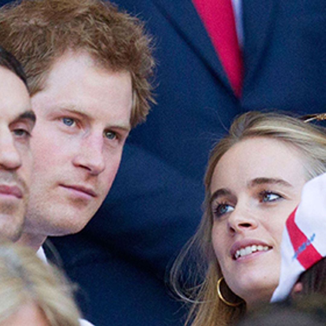 Prince Harry and girlfriend Cressida Bonas look loved-up at the rugby