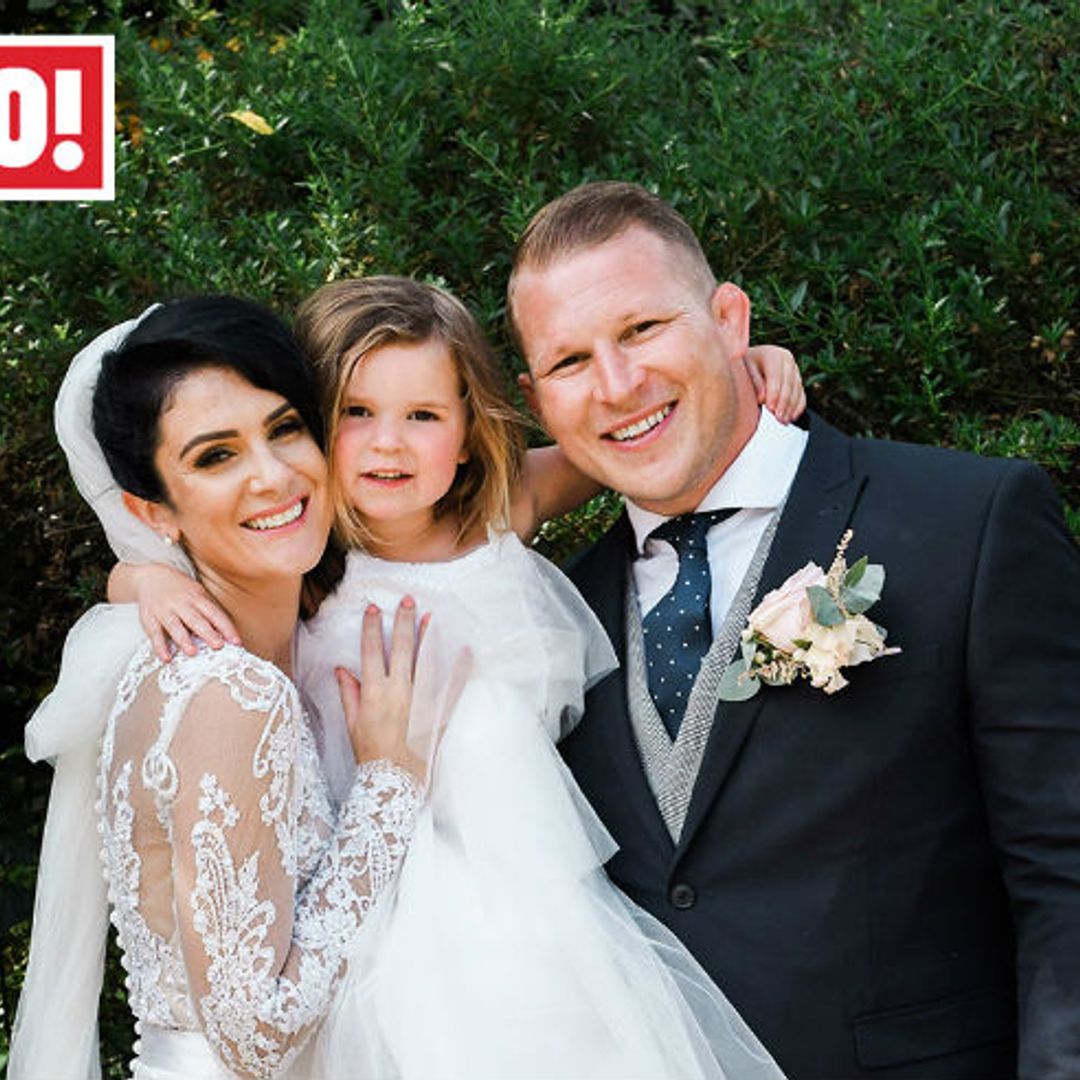 Exclusive! Dylan Hartley marries Joanne Tromans - and their daughter didn't want it to end!