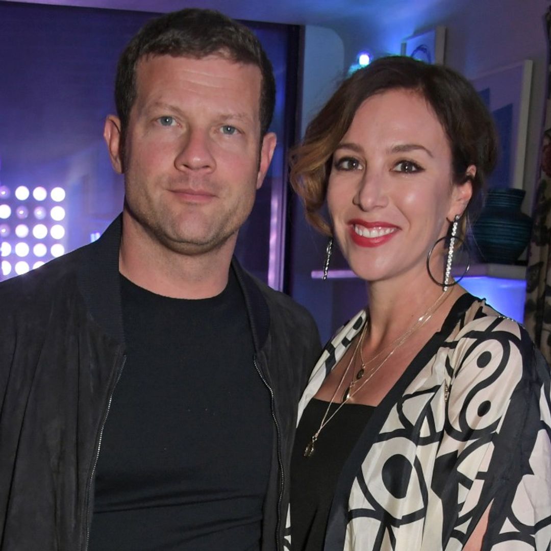 Dermot O'Leary and wife Dee Koppang leave hospital with newborn son