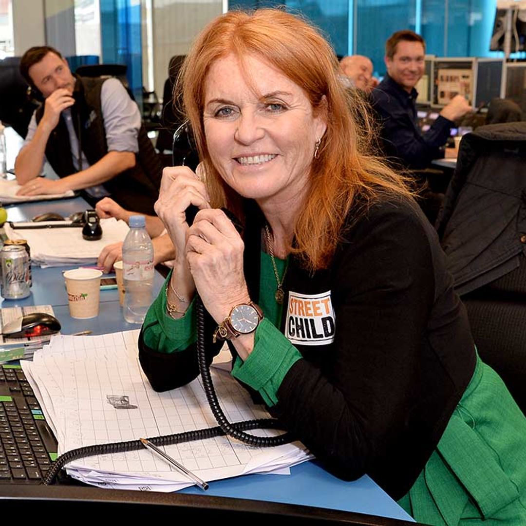 Sarah Ferguson wears her favourite green dress for a charity event in London