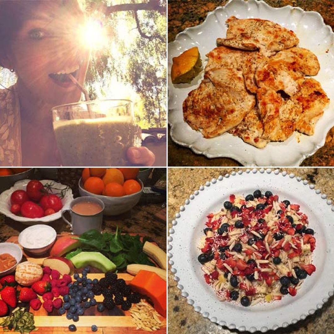 Milla Jovovich: a look at the pregnant actress' super healthy food diary as her due date fast approaches