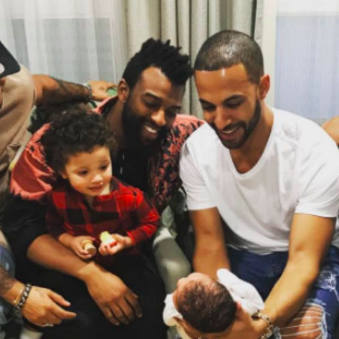 Marvin Humes introduces baby Valentina to former JLS bandmates