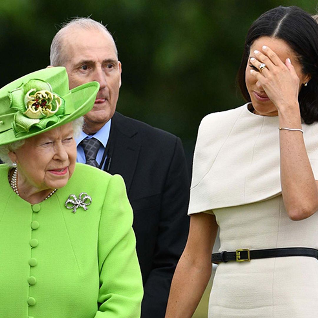 Meghan Markle's lack of royal protocol knowledge on show in Cheshire: see how the Queen helped her