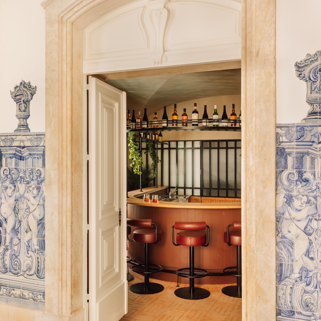 interior shot of bar at Locke accommodation Lisbon