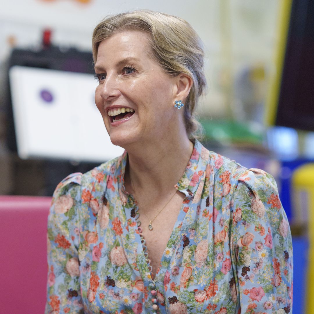 Duchess Sophie brings joy to young patients in the brightest floral tea dress