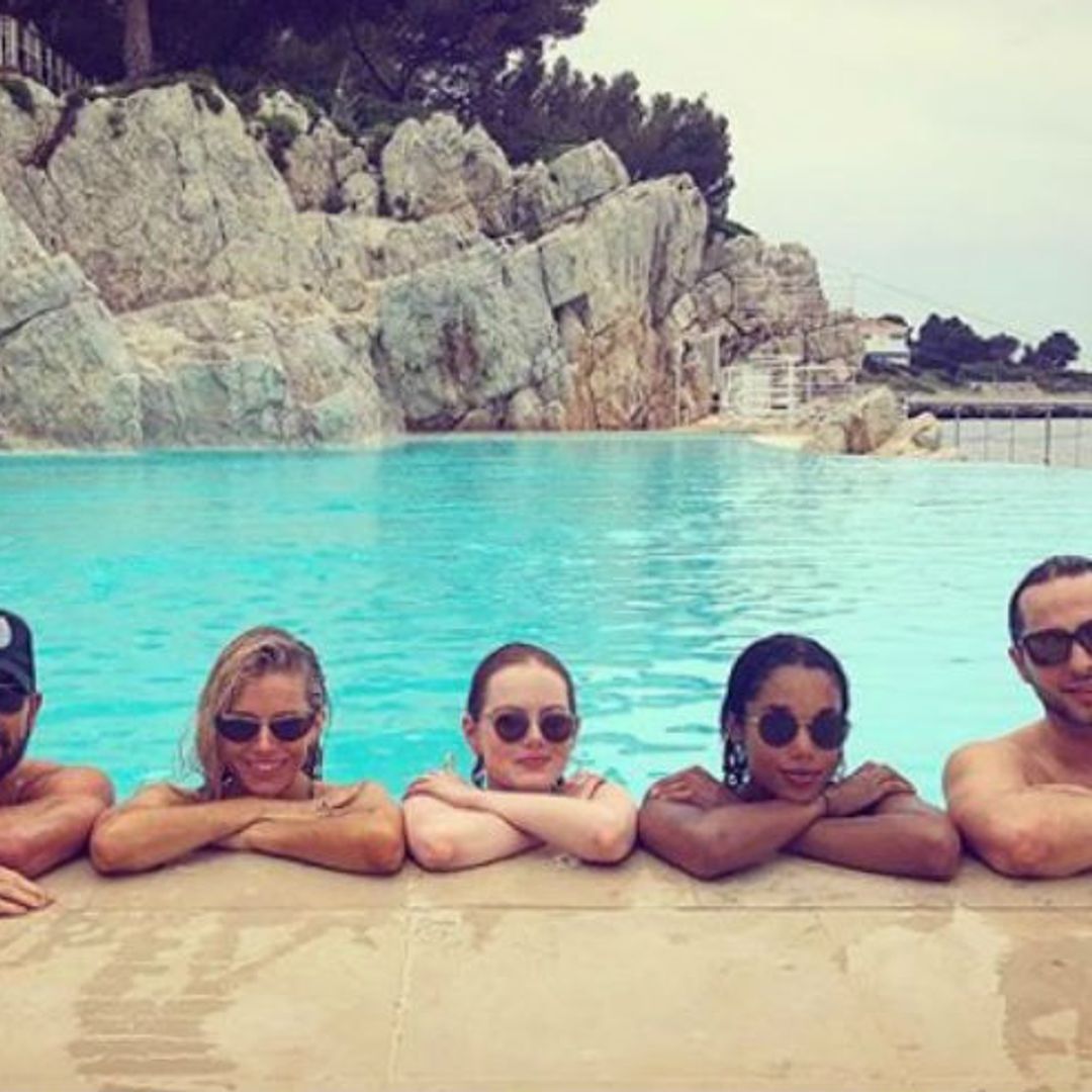 Justin Theroux holidays with Emma Stone, Sienna Miller and Laura Harrier in France