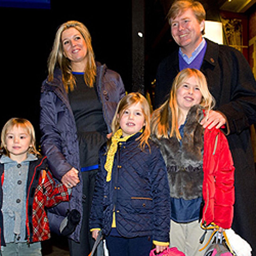 Prince Willem-Alexander and Princess Maxima travel by train for winter break