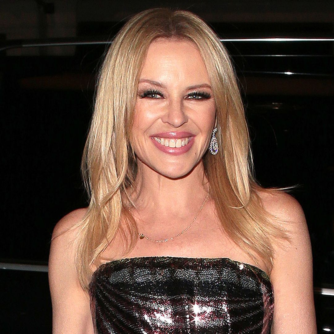 Kylie Minogue's flirty ruffled mini dress has us Spinning Around