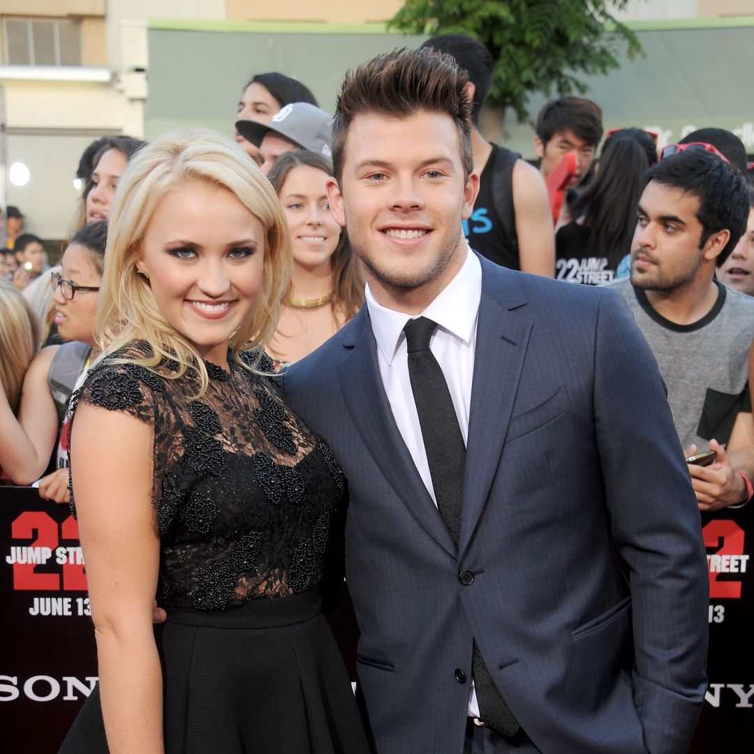 Actress Emily Osment and Jimmy Tatro arrive at the Los Angeles premiere of "22 Jump Street" at Regency Village Theatre on June 10, 2014 in Westwood, California