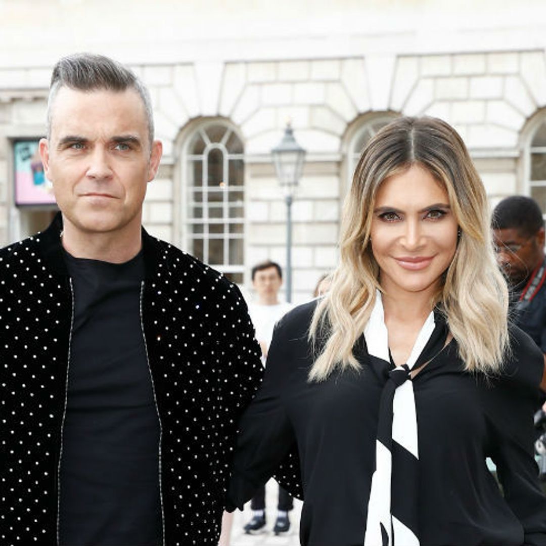 Robbie Williams and Ayda Field get fans talking with family photo on baby Coco's first Christmas