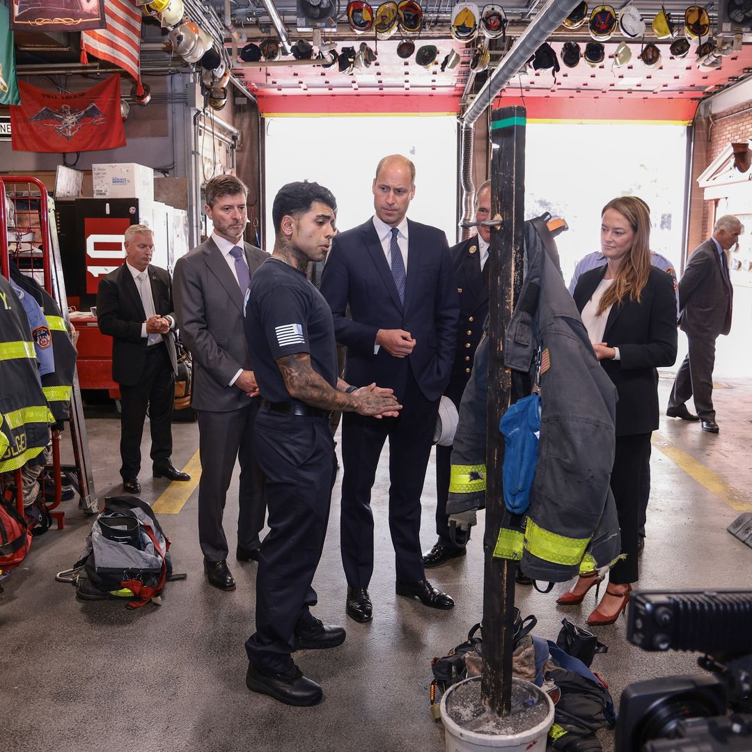Prince William pays emotional visit to NYC firehouse near 9/11 site after Earthshot Prize summit - all the photos