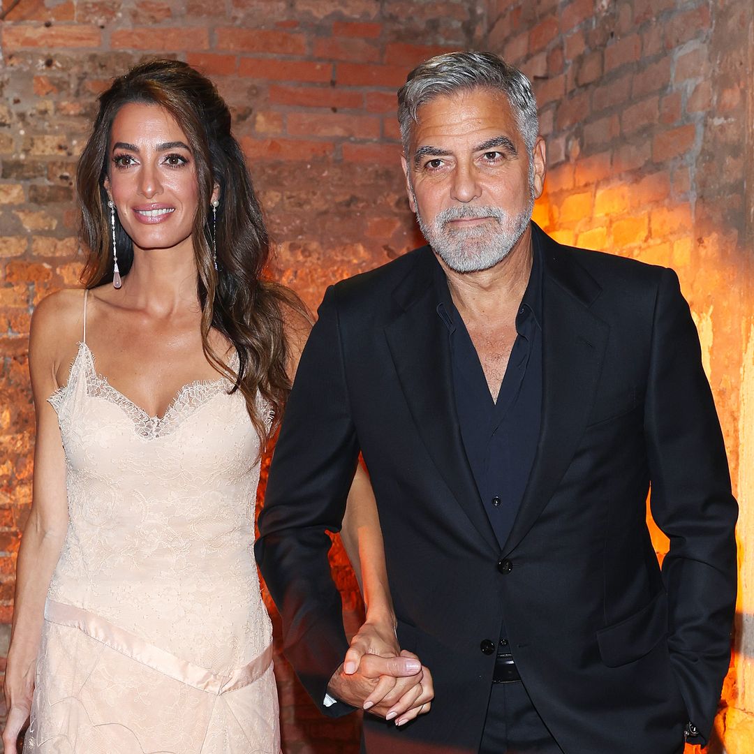Amal Clooney  looks absolutely sensational  in blush ball gown for magical moment with husband George Clooney in Venice