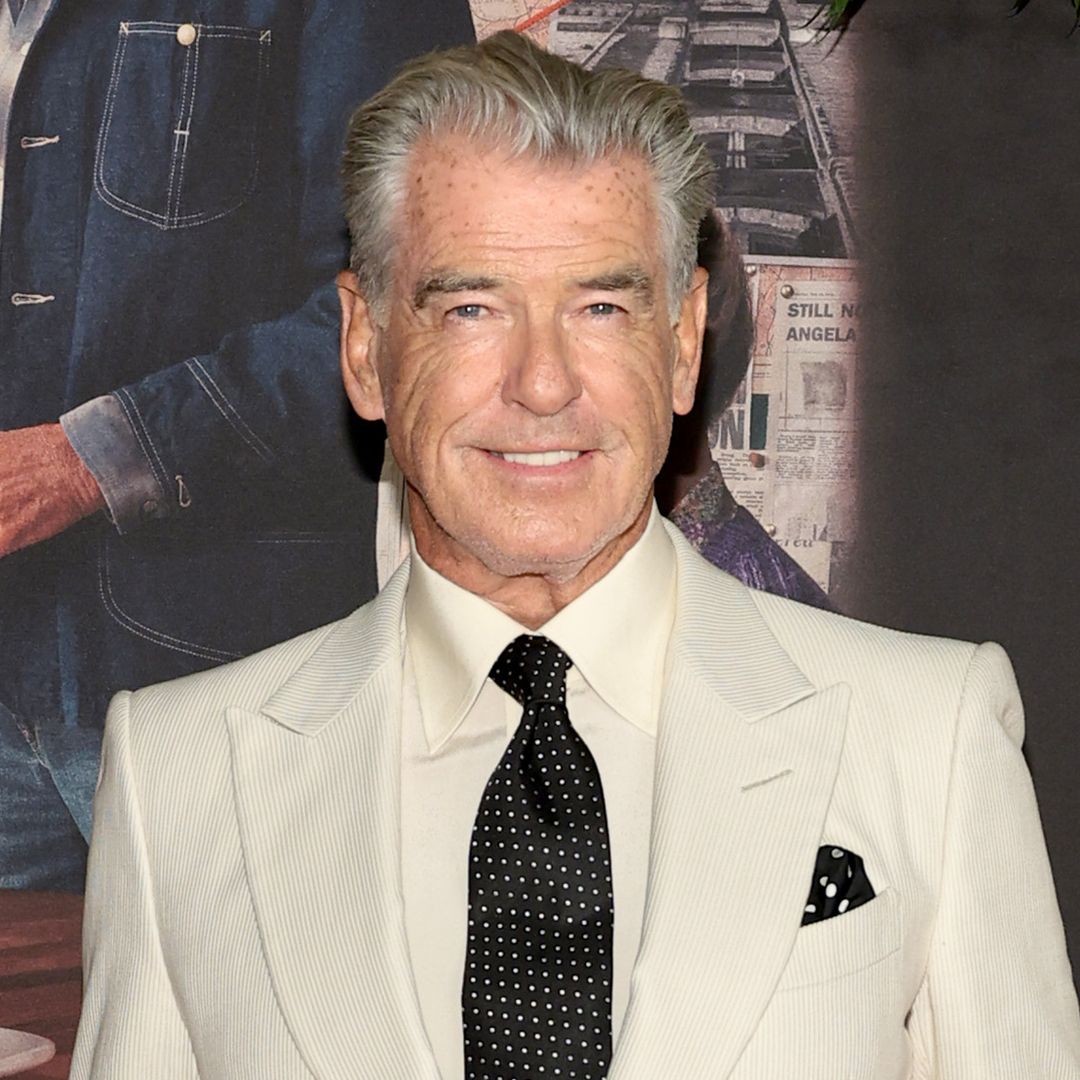 Pierce Brosnan's handsome 6'4 model son towers over him in rare joint appearance