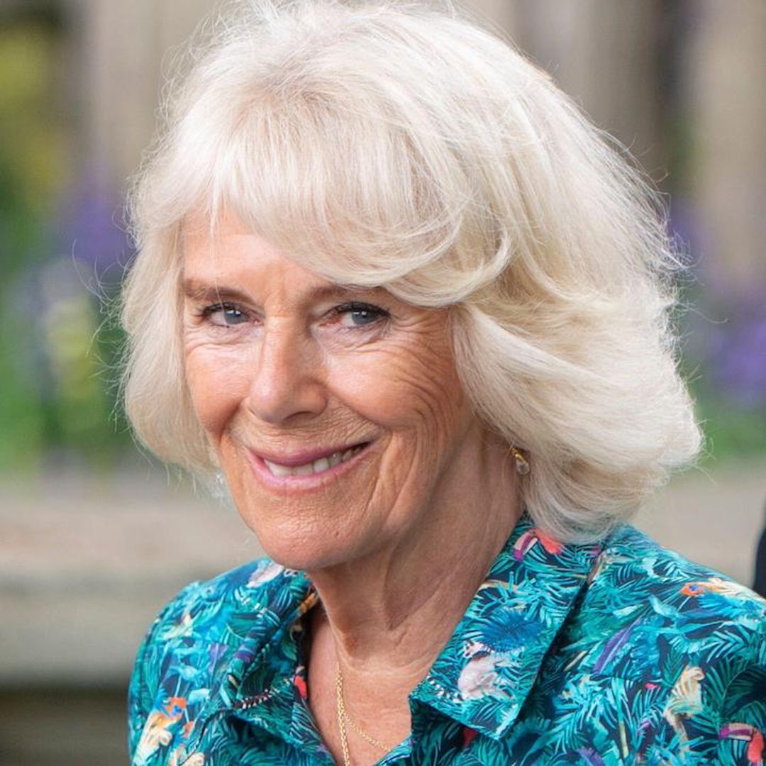 Duchess Camilla wows in tropical print as she steps out on Prince Philip's 100th birthday