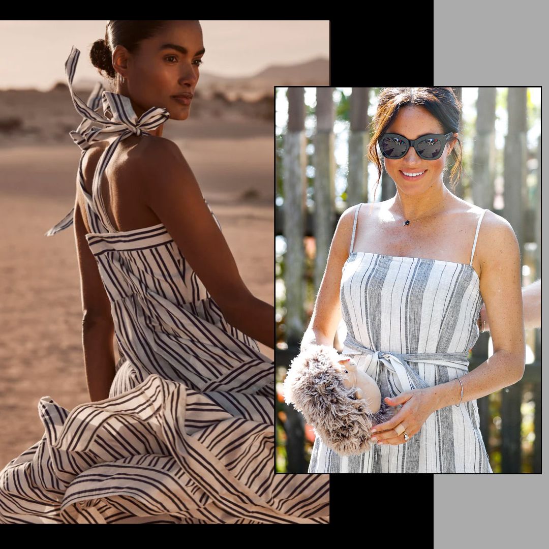 I'm still desperate for Meghan Markle's striped beach dress - but I've found this midi number & it's giving all the vibes but for less