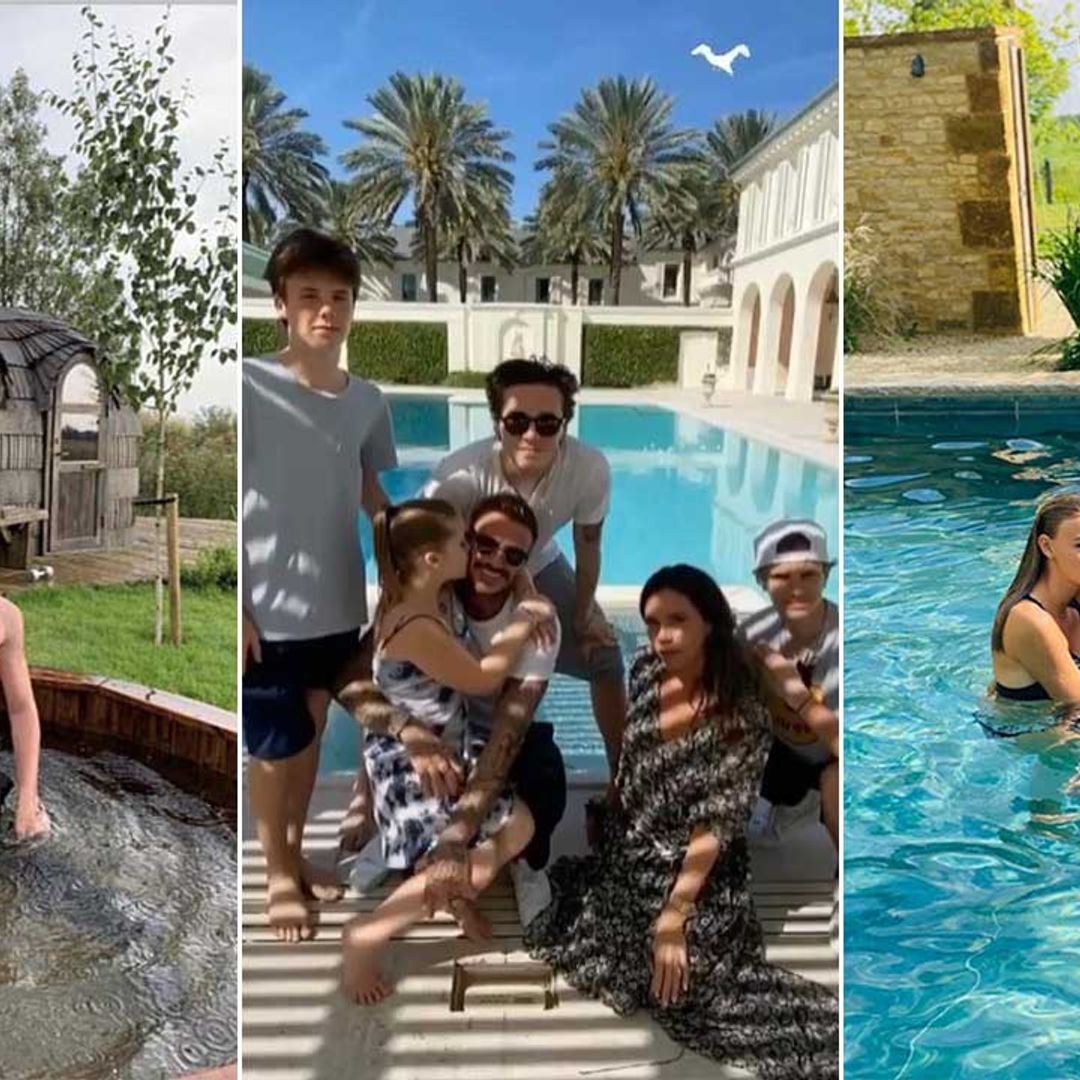 Victoria and David Beckham's four swimming pools are perfect for the heatwave - photos